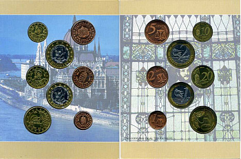 Венгрия набор из 8 монет 2004 европробники, в оригинальном картонном буклете, второй выпуск 00-00