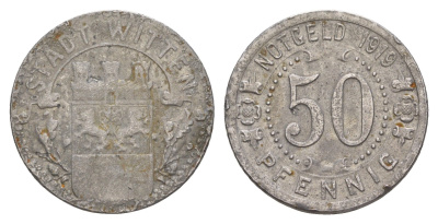Виттен 50 пфеннигов 1919 Funck 604.6, Men05 27464.13, Men18 34499.13 железо 4586-825
