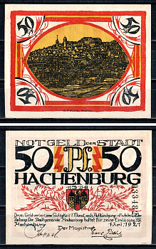 Хахенбург (Пруссия, Гессен-Нассау) 50 пфеннигов 1921 7556-72-4-2