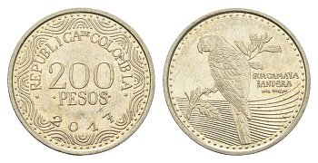 Колумбия 200 песо 2017 KM 297 медь цинк никель 4664-513