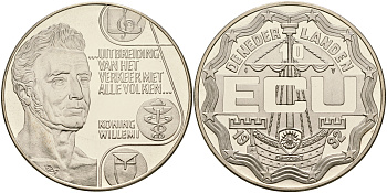 Нидерланды 10 экю 1991 Виллем I медно-никель UNC 1066-2-21