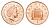 Великобритания 1 пенни 1998 Елизавета II (1952-2022) KM 986, Spink 4710 (B5) сталь плакированная медью UNC 4696-811