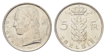 Бельгия 5 франков 1978 Belgie, Бодуэн I (1951-1993) KM 135 медно-никель 4704-1133
