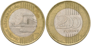 Венгрия 200 форинтов 2009 BP KM 826 биметалл 4120-241