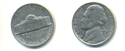 США 5 ЦЕНТОВ 1989 D, ДЖЕФФЕРСОН KM А192 медно-никель 179-742