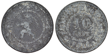 Бельгия 10 сантимов 1916 KM 81 цинк 4121-112