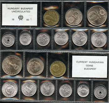 Венгрия официальный набор из 9 монет 1980  KM MS 10   UNC  3-6-1-38