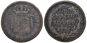 Италия, Милан, Ломбардия 1/2 сольдо 1777 Мария Терезия KM 184 медь 4164-646