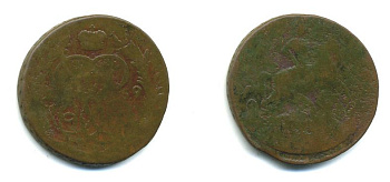 РОССИЯ 1 КОПЕЙКА 1759 медь 61-522