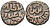 Индия 2 гани 1266-1287 AD Делийский Султанат, Ghiyath al-Din Balban биллон 192-739