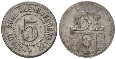 Зуль (Пруссия, Саксония) 5 пфеннингов ND Funck 528.7, Men18 30865.4 железо 4169-1158