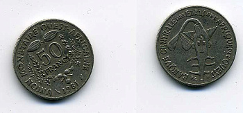 ЗАПАДНО-АФРИКАНСКИЕ ШТАТЫ 50 ФРАНКОВ 1981 36-857