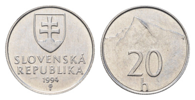 Словакия 20 геллеров 1994 KM 18 алюминий UNC 4682-963