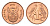 ЮАР 1 цент 2001 герб, капские воробьи KM 221 сталь плакированная медью UNC 4694-163